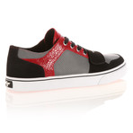 Cesario Lo XVI Low Top // Black + Grey + Red (US: 9)