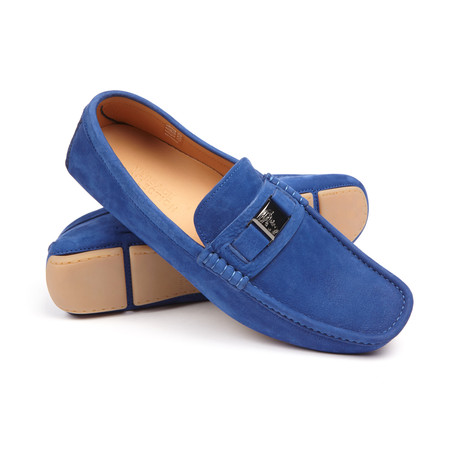 Suede Driving Shoe // Blue (Euro: 39)