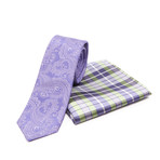 Twill Paisley Tie + Totall Tartan Pocket Square