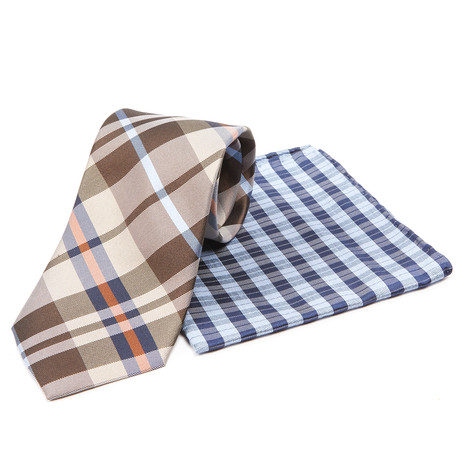 Wow Plaid Tie + Profile Plaid Pocket Square
