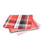 Pocket Squares // Fremont Plaid + Scattered Dots + Engine Check