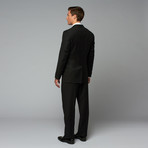 Wool Two-Piece Suit // Black Pinstripe (Euro: 44)