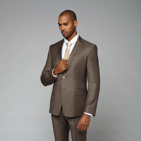 Wool Blend Two-Piece Suit // Dark Taupe (Euro: 44)