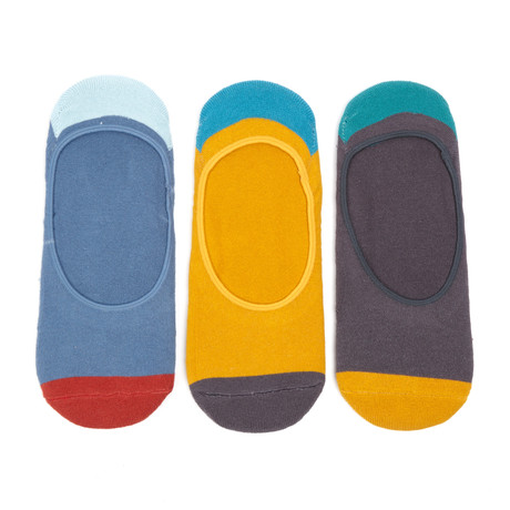 Color Block No-See-Um Sock // Pack of 3