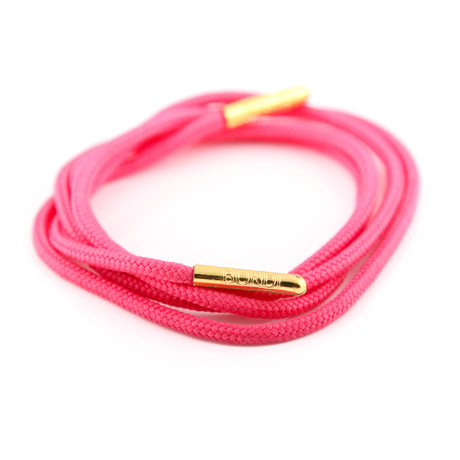 Dress Laces // Cockatoo Pink (Gold Tips)