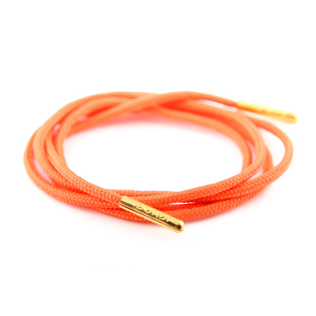 Dress Laces // Outback Orange (Gold Tips)