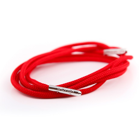 Dress Laces // Waratah Red (Silver Tips)