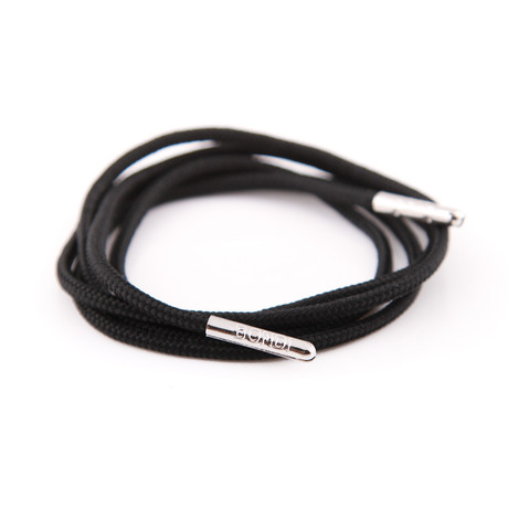 Dress Laces // Midnight Black (Silver Tips)