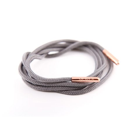 Dress Laces // Emu Grey (Gold Tips)