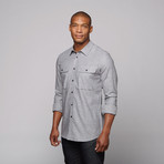 Alchemy Equipment // Cotton + Linen Blend Button-Up Shirt // Flint (XL)