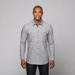 Alchemy Equipment // Cotton + Linen Blend Button-Up Shirt // Flint (XL)