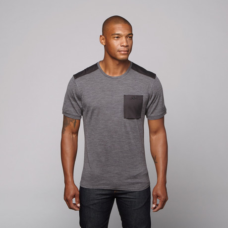 Merino Wool Crew Neck Tee // Grey Marle (S)