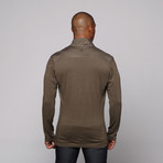 Merino Wool Zip Jacket // Olive (M)