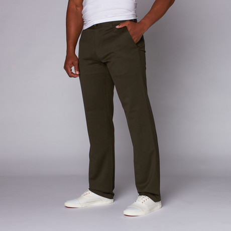 Wool Blend Chino // Olive (30WX32L)