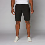 Wool Blend Cargo Short // Black Pinstripe (30)