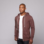 Mr. Zip Up Hoodie // Wine (S)