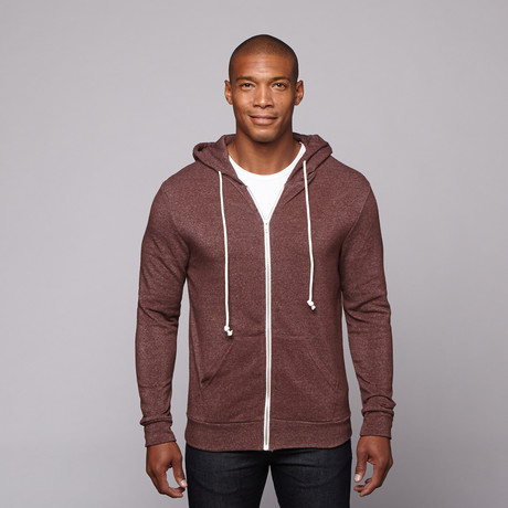 Mr. Zip Up Hoodie // Wine (S)