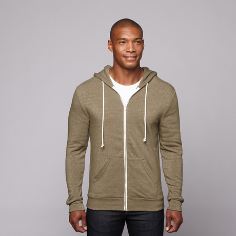 Mr. Zip Up Hoodie // Army (S)