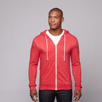 Mr. Zip Up Hoodie // Red (L)