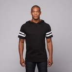 Mr. Hoods Tee // Black + Stripes (S)