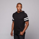 Mr. Hoods Tee // Black + Stripes (M)