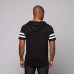 Mr. Hoods Tee // Black + Stripes (S)