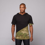 Mr. Hoods Tee // Black + Camo (S)