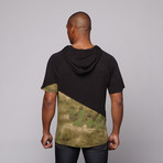 Mr. Hoods Tee // Black + Camo (S)