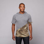 Mr. Hoods Tee // Grey + Camo (M)