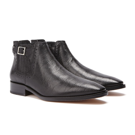 Python Leather Chelsea Boot // Black (Euro: 40)