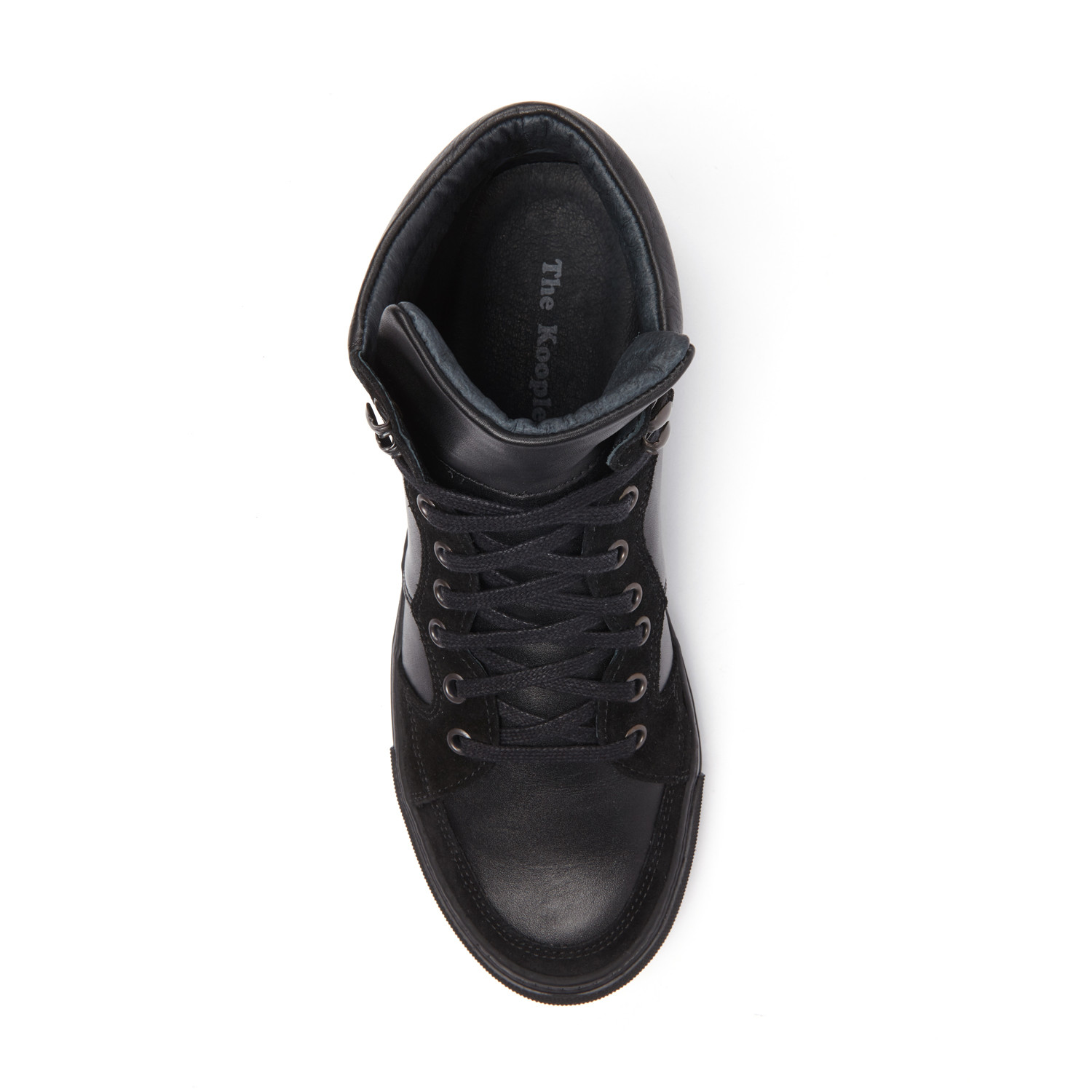 Leather + Suede High Top Trainers // Black (Euro: 42) - The Kooples ...