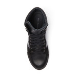Leather + Suede High Top Trainers // Black (Euro: 42)