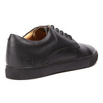 Gram // 430g Leather Low-Top Perforated Toe Sneaker // Black (US: 9.5)