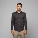 Polka Dot Long Sleeve Shirt // Black (XL)