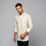 Mojito Collection // Linen Long Sleeve Two Pocket Shirt // Natural (M)