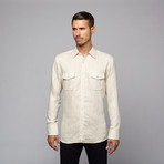 Mojito Collection // Linen Long Sleeve Two Pocket Shirt // Natural (M)