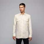 Mojito Collection // Linen Long Sleeve Two Pocket Shirt // Natural (L)