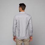 Checker Guayabera Long Sleeve Shirt // Black (M)