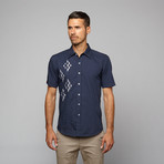 Retro Embroidery Shirt // Navy (S)