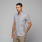 Checker Pintuck Shirt // White (L)