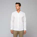 Linen Embroidered Shirt // White (S)