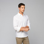 Linen Embroidered Shirt // White (L)