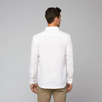 Linen Embroidered Shirt // White (M)