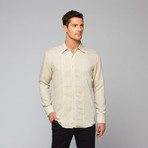 Linen Roll Up Shirt // Natural (XL)