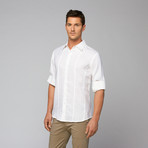 Linen Roll Up Shirt // White (L)