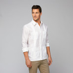 Linen Guayabera Shirt // White (M)
