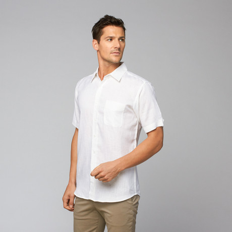 Linen One Pocket Shirt // White (S)