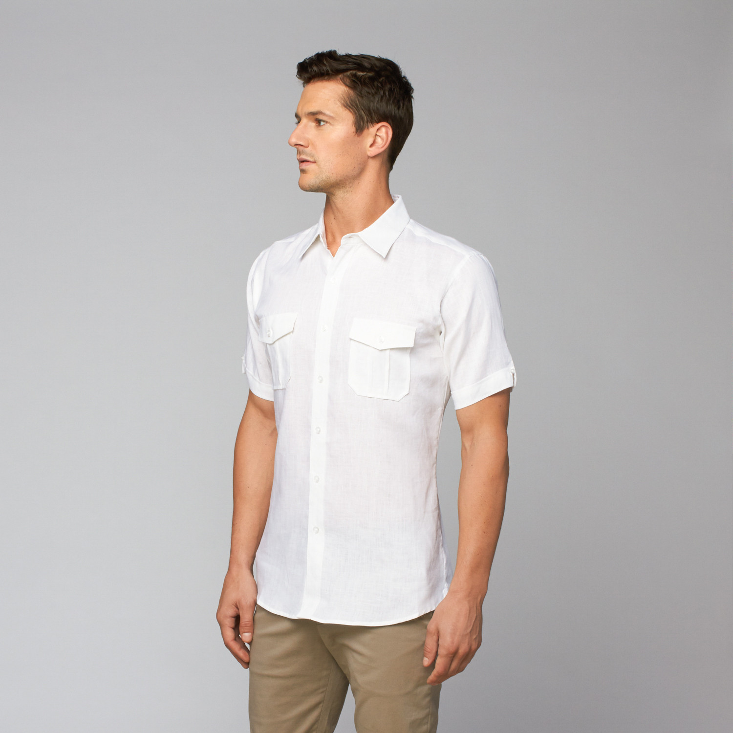Linen Two Pocket Shirt // White (M) - Mojito Collection - Touch of Modern