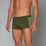 Mykonos Swim Trunk // Army + Citrus (S)