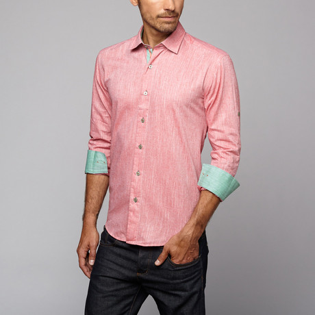 Bespoke // Button Up Shirt // Red Chambray (S)